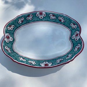 TIFFANY & CO Hand-painted Grazia Deurta serving bowl, signed by artist, Italy,
